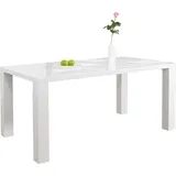 Dynamic24 Esstisch 180x90x76 cm weiß Esszimmertisch Küchentisch Tisch Holztisch - Weiß
