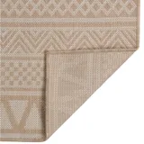 vidaXL Outdoor-Teppich Flachgewebe 200x280 cm Braun Gestreift