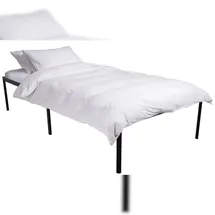 CLP Metallbett Hamlin mit Lattenrost I Stabiles Bettgestell mit Stauraum I Modernes Bett mit belastbarem schwarzem Rahmen