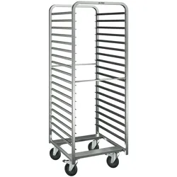 B.PRO RWRE 161, Regalwagen aus rostfreiem Edelstahl mit stahlverzinkten Rollen, fahrbar