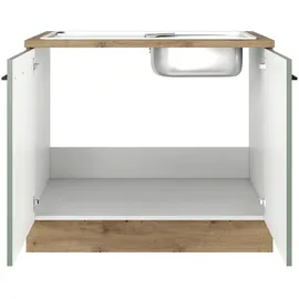 Flex-Well Spülenschrank Cara 100 x 85 x 60 cm Grün