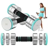 LuxusKollektion Kurzhantel Kurzhanteln Set Einzeln Stahl 5kg 10kg 15kg 2 x 5KG blau