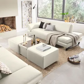 W.Schillig Couch Leder 2-Sitzer Weiß