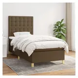 vidaXL Boxspringbett 100 x 200 cm H2 Braun