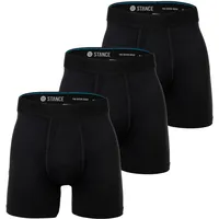 Stance Boxershort 3er Pack Figurbetont-Boxer Brief Schwarz M