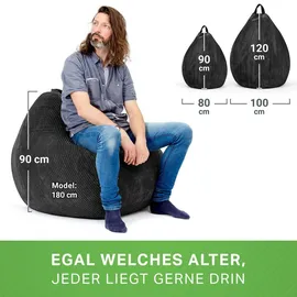 Green Bean Sitzsack Schwarz,