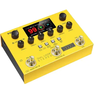 NU-X Dual Loop Stereo Pedal | Multi-Effects Looper für Gitarre, Bass & Gesang mit Drum Machine, USB-Aufnahme, MIDI & Footswitch für Live-Performance