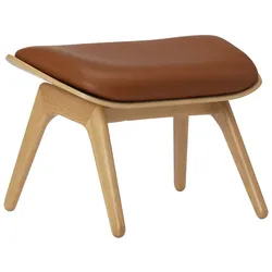 UMAGE - The Reader Ottoman, Eiche natur / Lederoptik Cognac