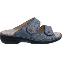Finn Comfort Sansibar Pantolette, Classic - Linie, Jeans, bedr. Nubukleder, Wechselfußbett 2550-288124 41 - Blau - 41