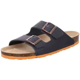 Rohde Herren Pantolette Leder Clog Schnalle Grado 5927, Größe:45 EU, Farbe:Blau - 45