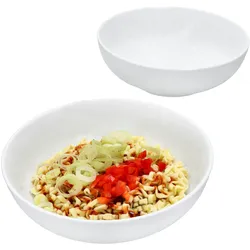 2er Set STABIL Ramenschüssel 820ml Ø21cm Porzellan Weiß Suppe Pasta Schale