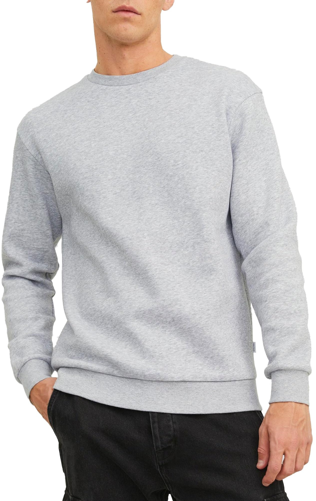 JACK & JONES Basic Sweater Langarm Sweatshirt Rundhals Pullover Einfarbiger Jumper JJEBRADLEY
