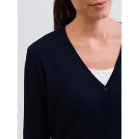 CASH-MERE.CH Strickjacke V-Ausschnitt Blau S