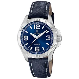 Festina Herrenuhr Klassik Armbanduhr Leder blau UF20444/2 - Blau