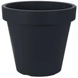 Spetebo Pflanzkübel Kunststoff Pflanzkübel rund M Ø 38 cm anthrazit (Stück, 1 St., Blumentopf), klassischer runder Pflanzkübel für den Garten schwarz Ø 38 cm x 38 cm x 32 cm