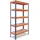 shelfplaza Schwerlastregal Metall 230x100x45 cm blau/orange 5 Böden 200 kg Traglast pro Boden