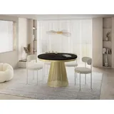 WFL GROUP Naro Ø 100 cm Schwarz/Gold