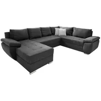 Livetastic Wohnlandschaft, Anthrazit, Textil, Uni, 5-Sitzer, Füllung: Schaumstoff, U-Form, 305x219 cm, Made in EU, Liegefunktion, Wohnzimmer, Sofas & Couches, Wohnlandschaften, Wohnlandschaften in U-Form