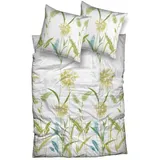 Casatex Ampère Blumen Grün 135 x 200 cm + 80 x 80 cm