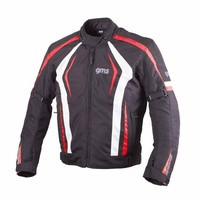 Gms Pace Motorrad Textiljacke (Black/Red/White,XL)