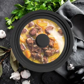 Relaxdays Topfdeckel 20-24 cm mit Silikonrand