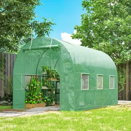Outsunny Foliengewächshaus 3,5 x 2 x 2 m grün