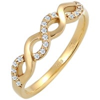 Elli DIAMONDS Infinity Verlobung Diamant (0.09 ct.) 585 Gelbgold Ringe Damen