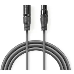 Nedis XLR 3-Pin Stecker-Buchse 0,5m