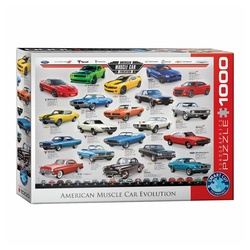 EUROGRAPHICS Puzzle American Muscle Car Evolution, 1000 Puzzleteile bunt