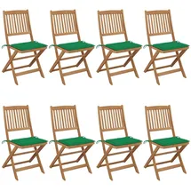 vidaXL Klappbare Gartenstühle 8 St. 8 x 8 x 8 cm grün