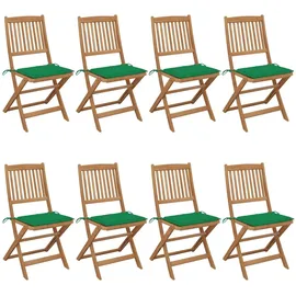 vidaXL Klappbare Gartenstühle 8 St. 8 x 8 x 8 cm grün