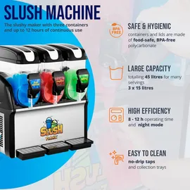 Royal Catering Slush-Maschine - 3 x 15 Liter