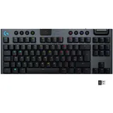 Logitech G915 TKL kabellose mechanische Gaming-Tastatur ohne Ziffernblock, Taktiler GL-Tasten-Switch mit flachem Profil, UK QWERTY Layout - Carbon