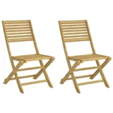 vidaXL Gartenstühle 2 Stk. Klappbar 48,5x61,5x87 cm Massivholz Akazie