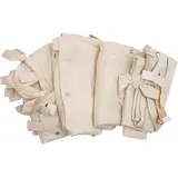 4er-Set Seitenwand für Pergola HHG 927, Ersatzseitenwand Pavillon, 3x3m Polyester creme