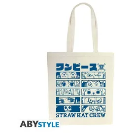 One Piece Strawhat Crew Unisex Stofftasche Multicolor 100% Baumwolle Anime, Fan-Merch, TV-Serien