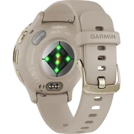 Garmin Venu 3S french gray/softgold mit Schnellwechsel-Silikon-Armband french gray