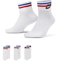 Nike Everyday Essential Knöchelsocken White/Black/Game Royal/University Red 34-38