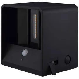 GLOBO Wandleuchte schwarz Akku Magnet USB verstellbar, 1x LED 1W 50Lm warmweiß, LxBxH 10,1x10,1x8 cm, 2er Set