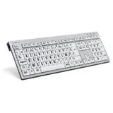 LogicKeyboard LargePrint Black on (PC) Silber/Weiß/Schwarz