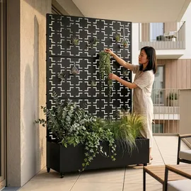 casa.pro Aaskis 190 x 120 x 38 cm Schwarz