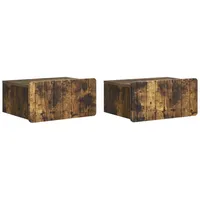 vidaXL Nachttisch 2 pcs 0 x 0 x 0 cm Geräucherte Eiche