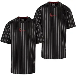 T-Shirt KARL KANI "Karl Kani Herren", Herren, Gr. M, schwarz, 100% Baumwolle, gestreift, casual, oversize, Rundhals, Kurzarm, Shirts