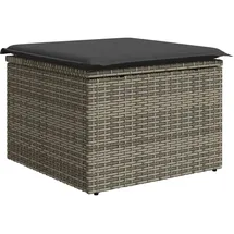 vidaXL Gartenhocker mit Kissen 55 x 55 x 97 cm grau