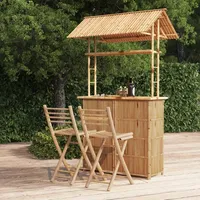 VidaXL 3-tlg. Bar-Set Bambus