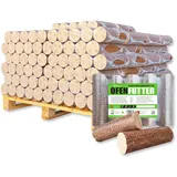 500kg Holzbriketts Nestro Briketts Hartholz Kamin Ofen Brikett Brennholz Palette Heizbriketts heizen Öko Brennstoff 50x10kg Bags