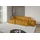 altdecor Ecksofa Cord mit Schlaffunktion 2-Sitzer Senfgelb