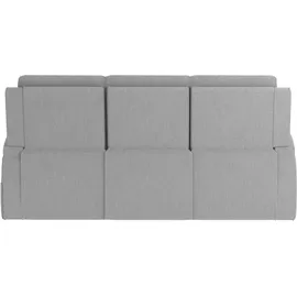 OTTO home 3-Sitzer OTTO HOME "Napori", grau (hellgrau), B:207cm H:105cm T:94cm, 100% Polyester, Sofas, Kinosofa mit 2 x Relaxfunktion und Getränkehalter