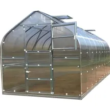 klasika greenhouses Gewächshaus 15m2, 2,5m x 6m, 4 mm Polycarbonatabdeckung 3 Dachfenster)