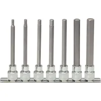 KS Tools 3/8" CHROMEplus Bit-Stecknuss-Satz Innensechskant, 7-teilig 4-12mm,lang